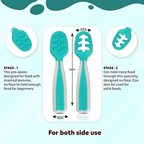 Generic Baby Spoons TealWhite 38-inch