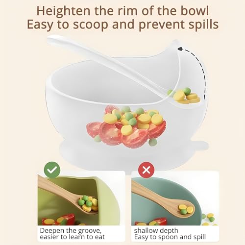 Durable Silicone Baby Feeding Set for Supervised Feeding