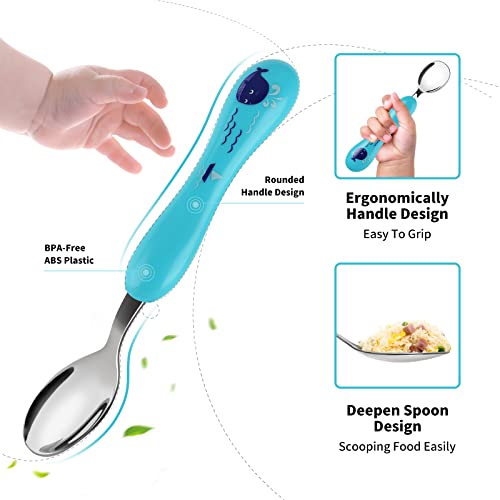 Lehoo Castle Toddler Utensils Set - 6PCS Stainless Steel Safety Flatware for Kids