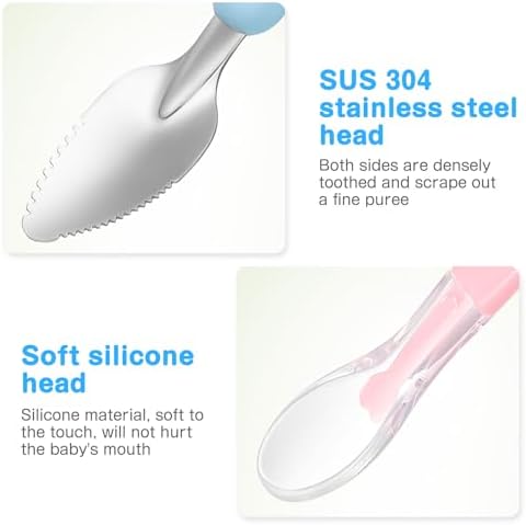 Soft Silicone Double-Headed Feeding Spoon Baby Food Decoder