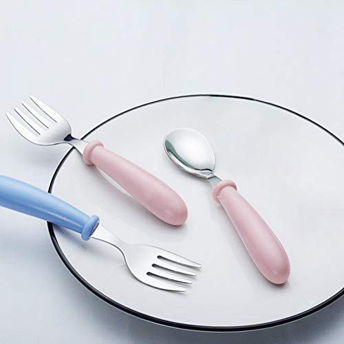 4-Piece Stainless Steel Toddler Utensils Set with Storage Box