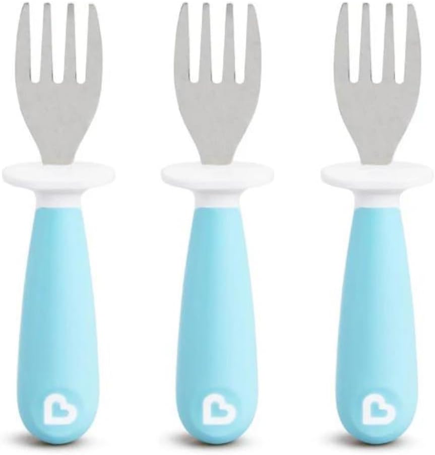 Munchkin Raise Toddler Fork Set 3-Pack Perfect for Toddler Feeding