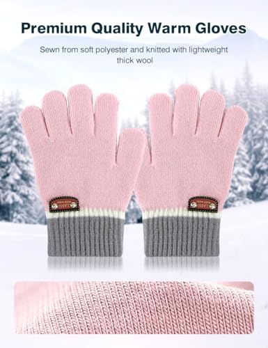 6-Pair Kids Knitted Wool Gloves