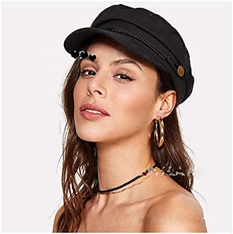 UPSTORE Womens Black Cabbie Cap for Fashion and All Seasons