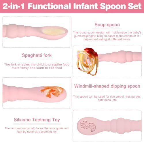 Perfect Silicone Baby Spoons for self-feeding