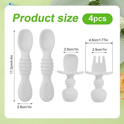 4-Piece Silicone Baby Spoons BPA-Free