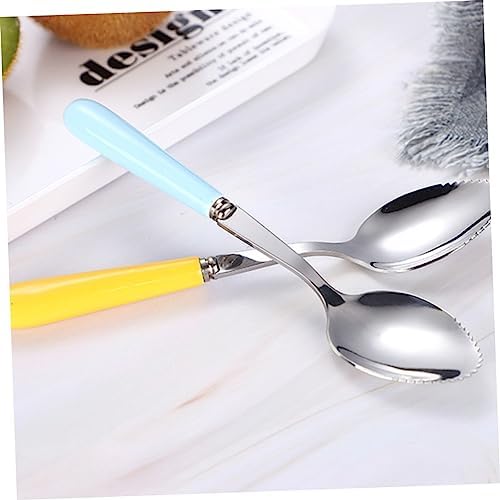 Serrated Baby Spoons Set 6PCS Easy Fruit Removal Comfortable Grip