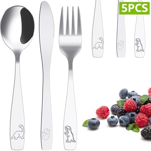 Stainless Steel Dinosaur Kids Flatware Set