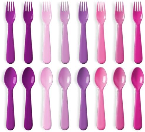 16-Piece Toddler Flatware Set - BPA-Free Dishwasher Safe