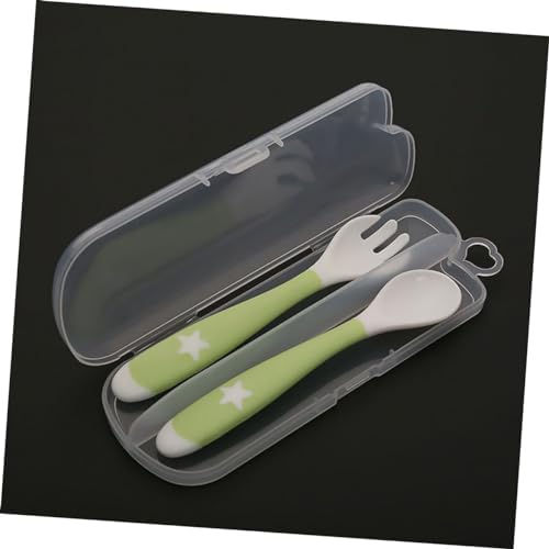5pc Set Baby Spoons Silicone Storage Box