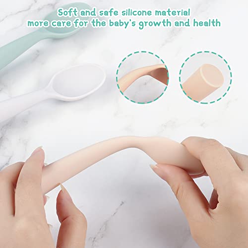 Vicloon Silicone Baby Feeding Spoons 7 PCS