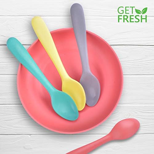 Reusable Bamboo Kids Spoons Set Eco-Friendly Baby Hands for Everyday Meals