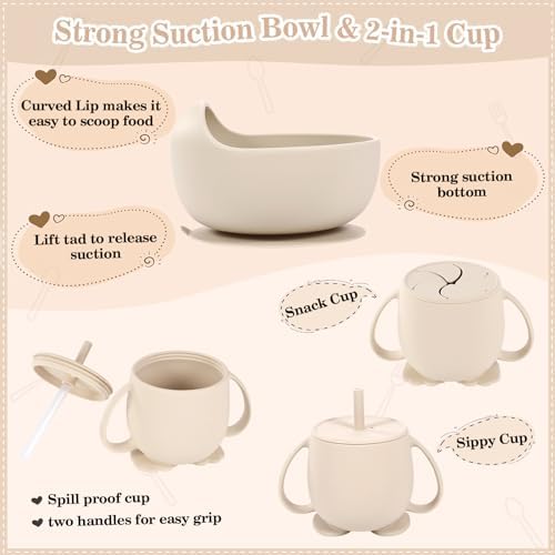 10PCS SILICONE BABY FEEDING SETcount near 10