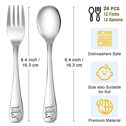 Sturdy Stainless Steel Flatware Set for Toddlers