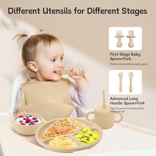 Silicone Baby Feeding Set for Self-Feeding