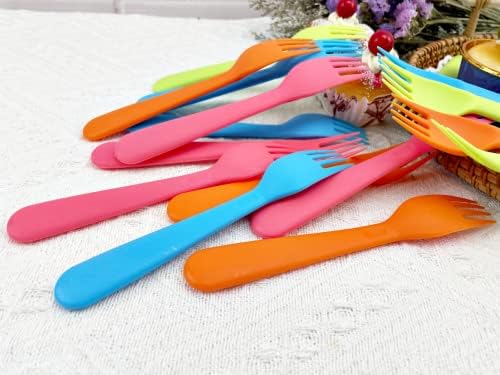 Jawbush 16-Piece Plastic Kids Forks BPA-Free