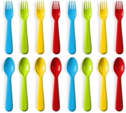 16-Piece BPA-Free Toddler Silverware Set - Dishwasher Safe for Kids