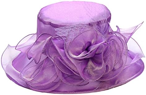 Womens Kentucky-Brick Church Diorama Hat with Wide Brim 03-purple