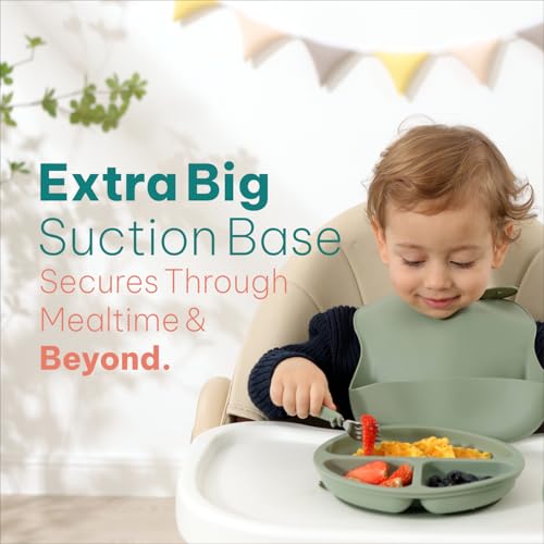 Sleek Silicone Baby Feeding Set with Suction Power for 6 Months