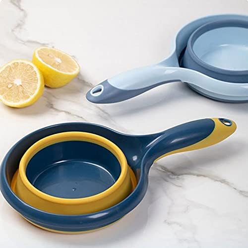 NPQPNAFC Folding Plastic Long-Handle Water Scoop for Fruit Vegetable Washing