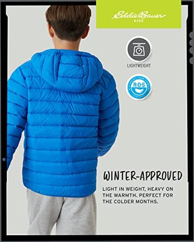 Eddie Bauer Boys Weather Resistant Down Jacket for Cold Weather