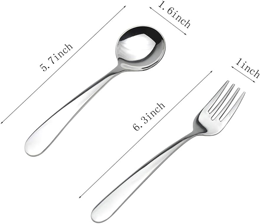 Stainless Steel Kids Silverware Set Mirror-Polished