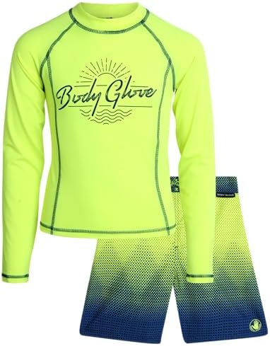Body Glove Boys Rash Guard Set UPF 50 Protection for Swimming Beyond