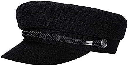 UPSTORE Womens Black Cabbie Cap for Fashion and All Seasons