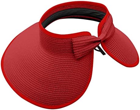 UANGKOU Foldable Sun Hat for Women Red