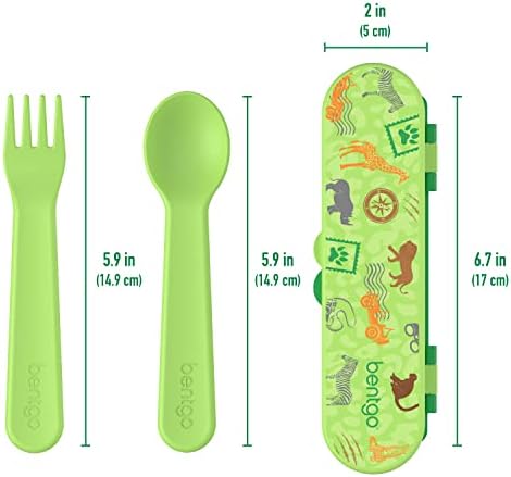 Bentgo Kids Utensil Set - Durable Lunchtime Accessories with Storage