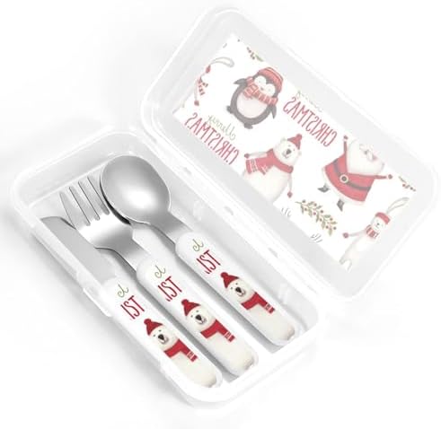 Perfect Christmas Santa Claus Utensils Set for Dining Travel