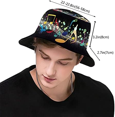Kicoyuaz - Musical Note Bucket Hat - Lightweight Summer Shade
