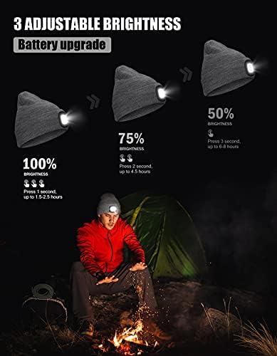 Warm Stylish LED Rechargeable Beanie for Daily Use Gifting