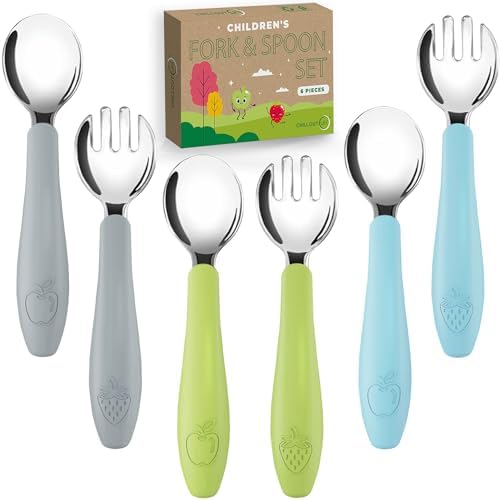CHILLOUT LIFE Toddler Utensils Set Safe Fun and Perfect for Self-Feeding