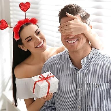 Vibrant Valentines Day Red Heart Headband