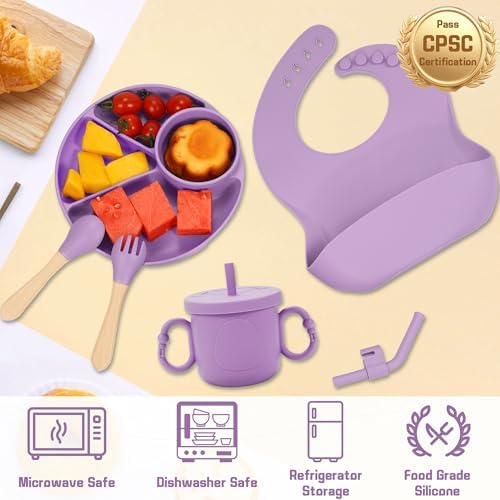 MIICASA Silicone Baby Feeding Set Perfect for Toddler Weaning