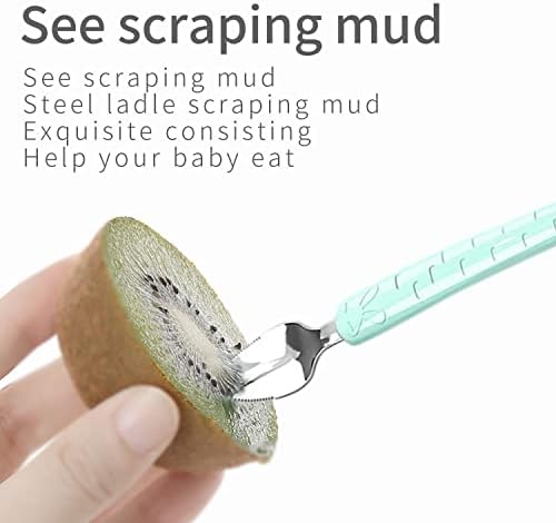 Double Head Baby Silicone Food Spoon Green