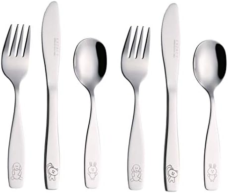 Exzact Childrens Flatware Kids Set 6-Piece