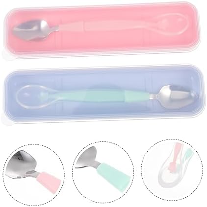 Perfect Baby Feeding Set 2 Set Spoon Scoops Silveware for 6 Months