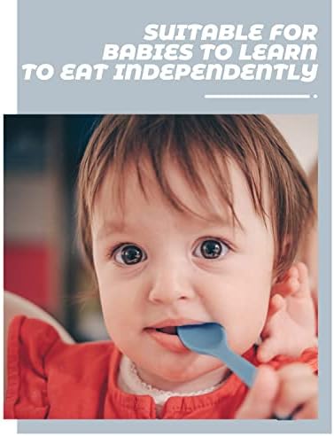 Durable 10-Piece Silicone Baby Spoons and Forks for Self-Feeding
