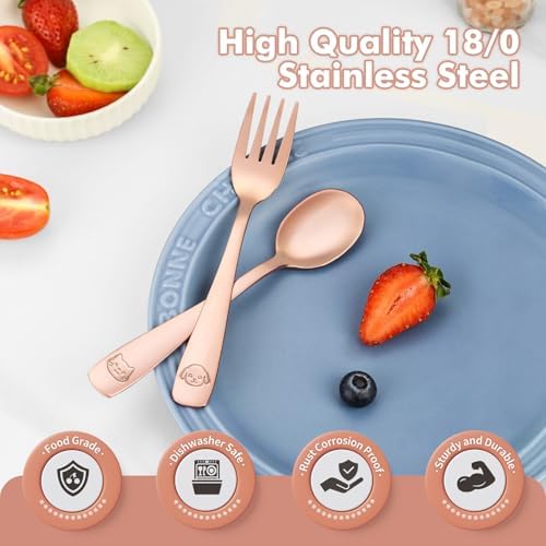 DRKIO 6-Piece Stainless Steel Toddler Utensils Set