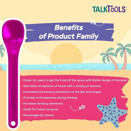 TalkTools Bumpy Magenta Spoons 12 Pack
