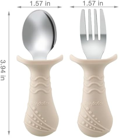 Panda Ear Anti-Choke Toddler Flatware Set