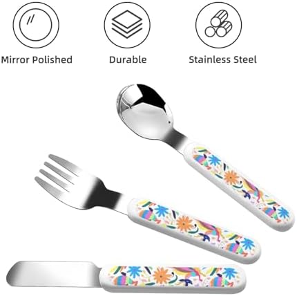 Mexican Otomi Animal Flatware Set with Travel Case