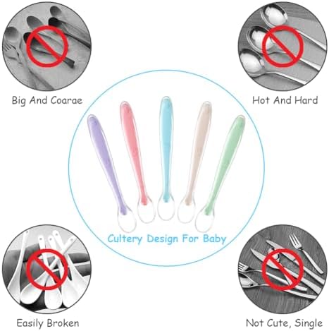 Vicloon Baby Silicone Spoons for 4-6 Month