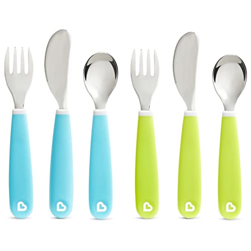 Munchkin Splash Toddler Flatware Set 6-Pack BPA-Free BlueGreen