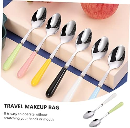 Serrated Baby Spoons Set 6PCS Easy Fruit Removal Comfortable Grip