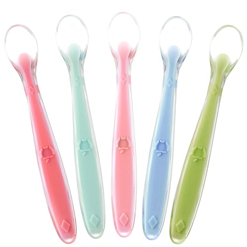 Optimum Baby Silicone Spoons for Self-Feeding 4 Months