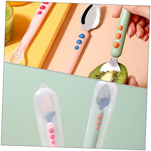 BestonZon Baby Double Head Food Scraper Soft-Tip