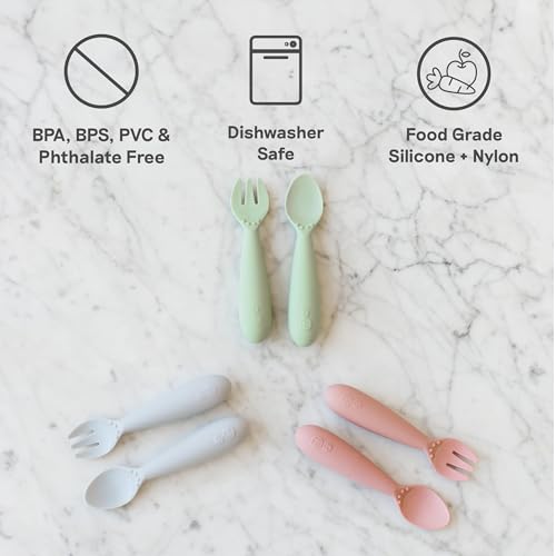 EZPZ Mini Utensils - 100 BPA Free Toddler Set